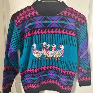 Vintage Kids Geese Sweater